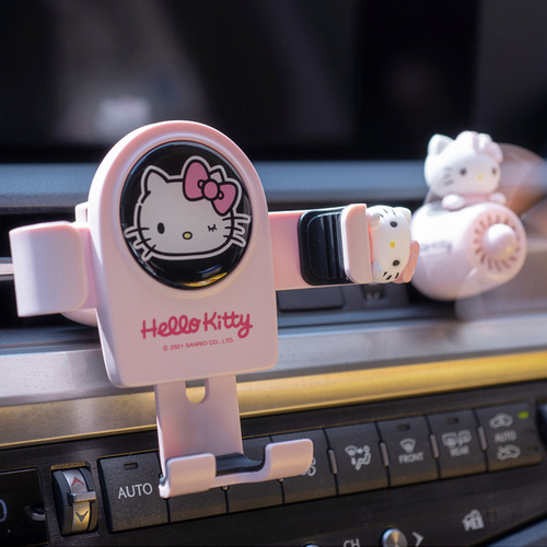 Hello Kitty mobile phone car holder air outlet car navigation stand suction cup car support in-car fixed car