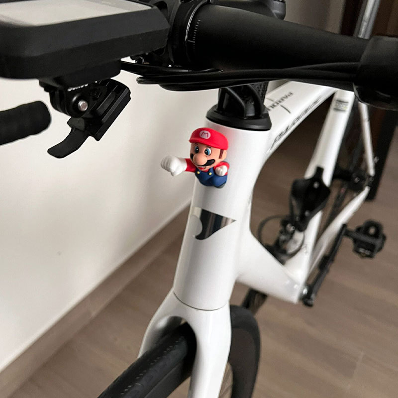 ロードマウンテンバイク装飾小物アクセサリー人形人形かわいい小さな装飾品電気自動車ステッカー 3D 立体|undefined