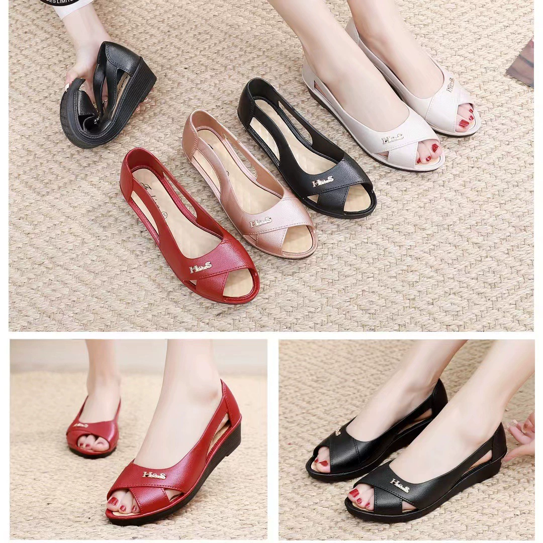 Электрическая торговля модная повседневная рыбья клюв на высоких каблуках пригородного ветра сандалии летние тапочки для девочек