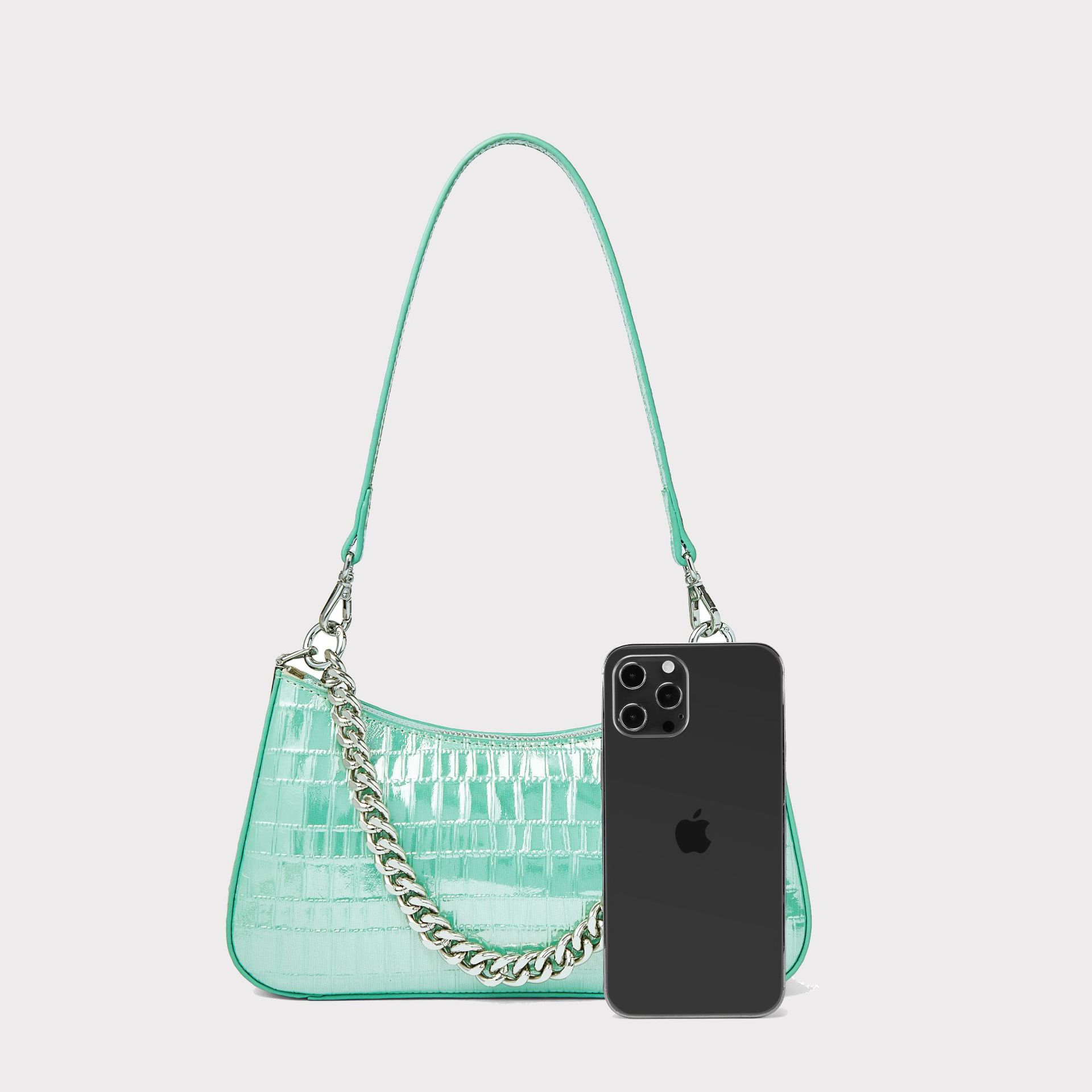 Selección estricta bolso de mujer de cuero genuino nicho de todos los partidos primera capa de piel de vaca bolso de cadena de hombro de alto grado todo partido moda bolsa de axilas