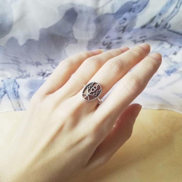 retro ethnic creative design ring