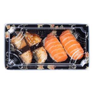 Sushi box disposable plastic box wholesale fruit packing box fruit cutting box blister fresh tray transparent fresh-keeping box