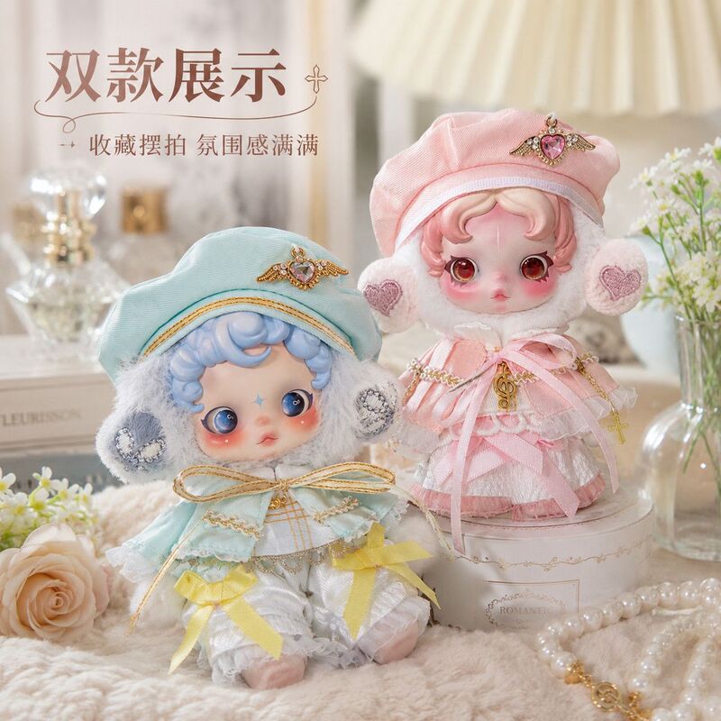 10cm Cotton Doll with Garden-Themed Clothes, Blue Bird Ode, Night Cherry Praise Set, Stylish and Cute Doll with Starfish Body 10cm Cotton Doll with Garden-Themed Clothes, Blue Bird Ode, Night Cherry Praise Set, Stylish and Cute Doll with Starfish Body