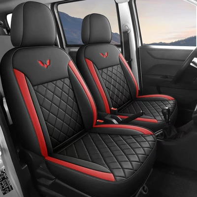 Special Car Seat Covers for Wuling Hongguang V and Glory V, Five-Seater and Seven-Seater, Wear-Resistant Leather Car Seat Cushions, Full Surround Special Seat Covers (Seat cushion, seat cover) - standard-edition-sports-red-two-seats