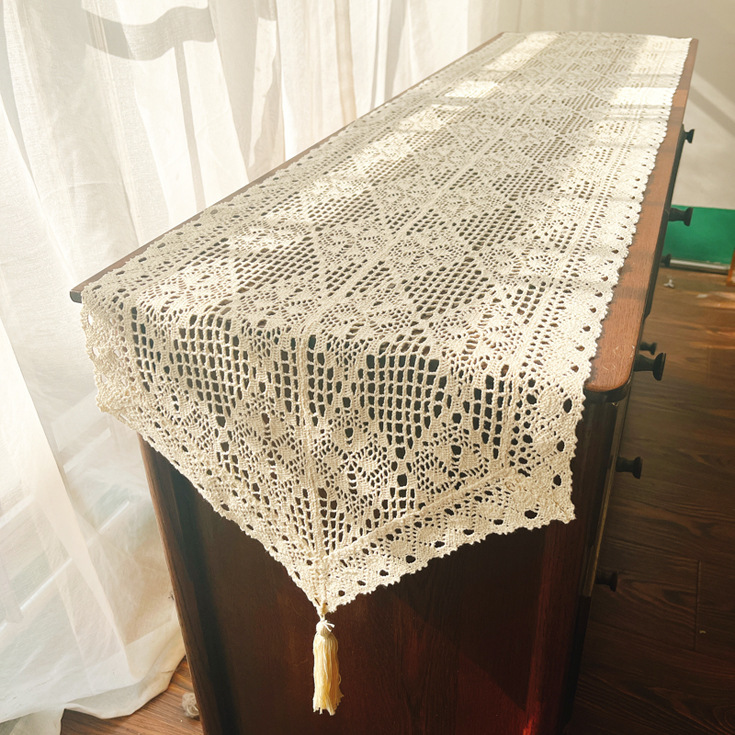 Factory Wholesale Nordic Pastoral Pure Cotton Crochet Tv Cabinet Sideboard Cupboard Shoe Cabinet Dining Table Coffee Table Tablecloth Table Flag Factory Wholesale Nordic Pastoral Pure Cotton Crochet Tv Cabinet Sideboard Cupboard Shoe Cabinet Dining Table Coffee Table Tablecloth Table Flag