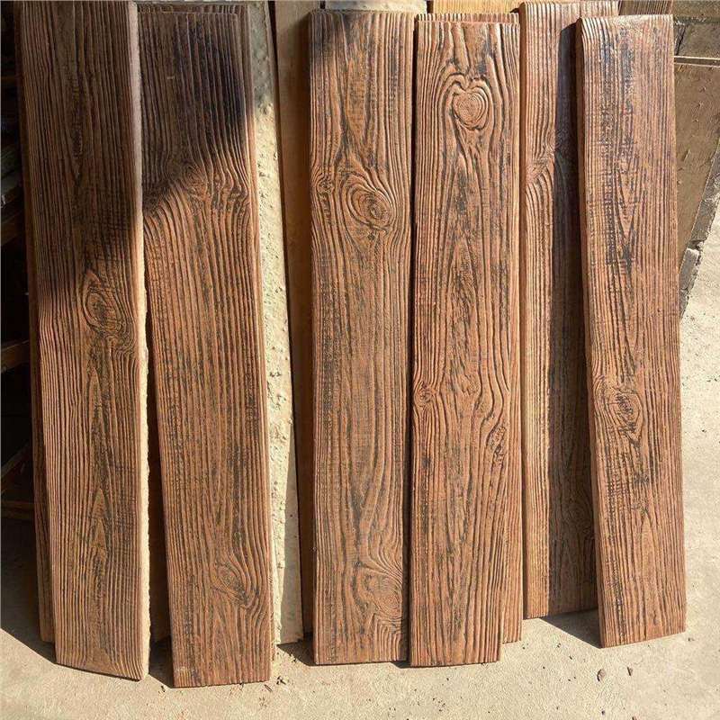 湖北十堰水泥木地板户外栈道铺板公园景区混凝土木纹地砖砼踏板石