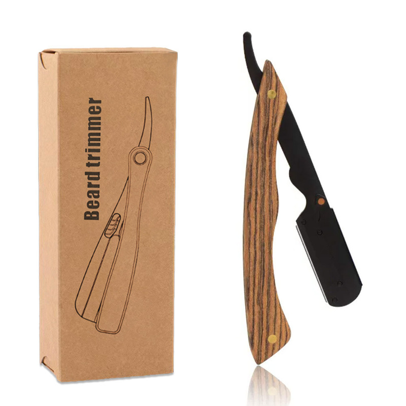 Men's Manual Razor for Shaving and Trimming, Vintage Style Razor for Face and Head Grooming, Hairdressing Razor