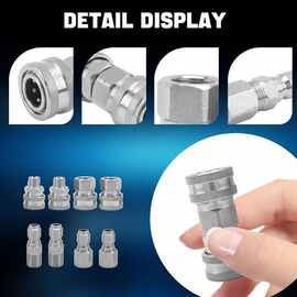 1套 颜色：图片色 材质：不锈钢 4组NPT 3/8英寸不锈钢快速连接器