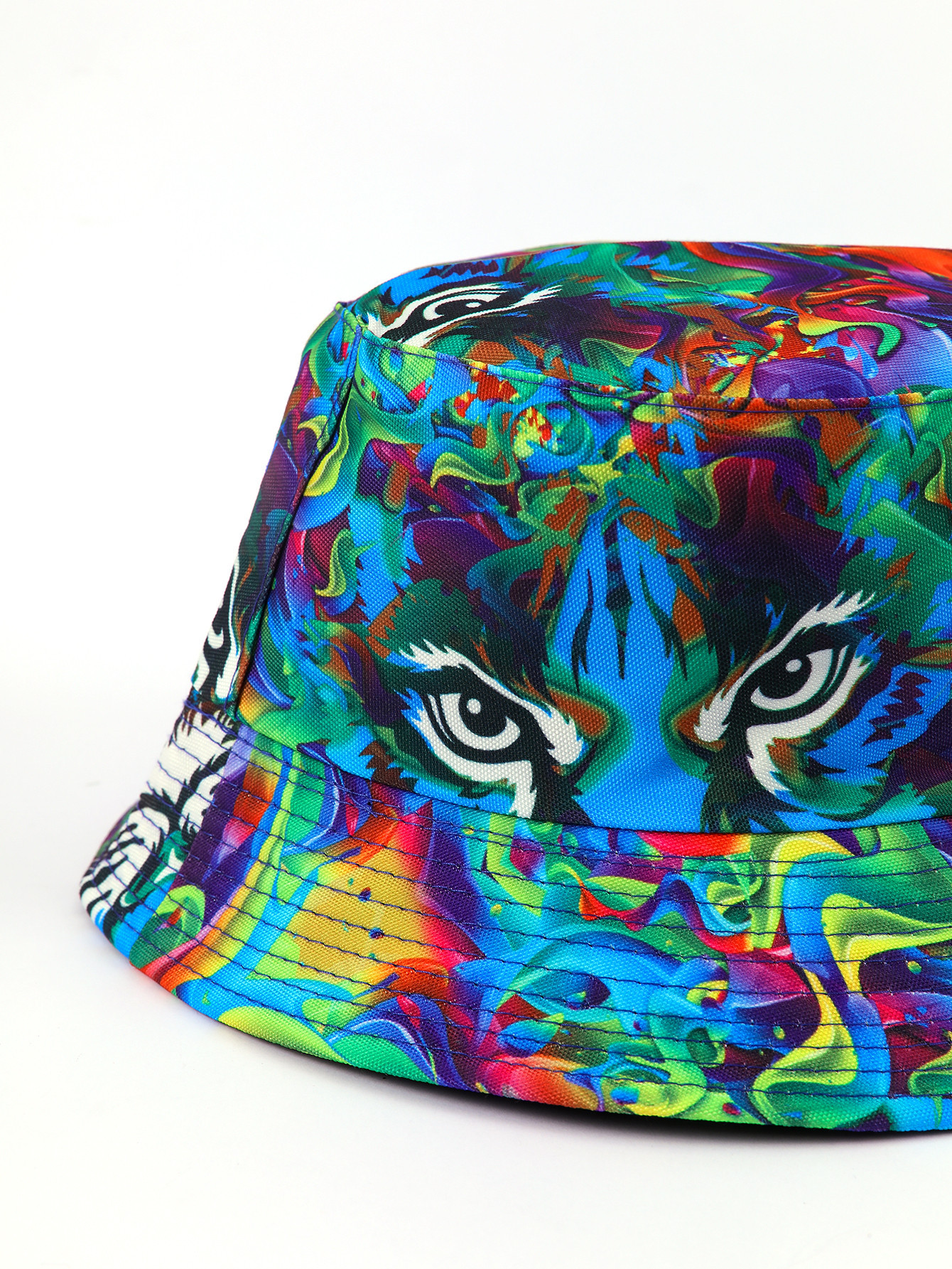 La nueva planta de impresión patrón pescador sombrero niños primavera y verano al aire libre sombrero protector solar gorra macho