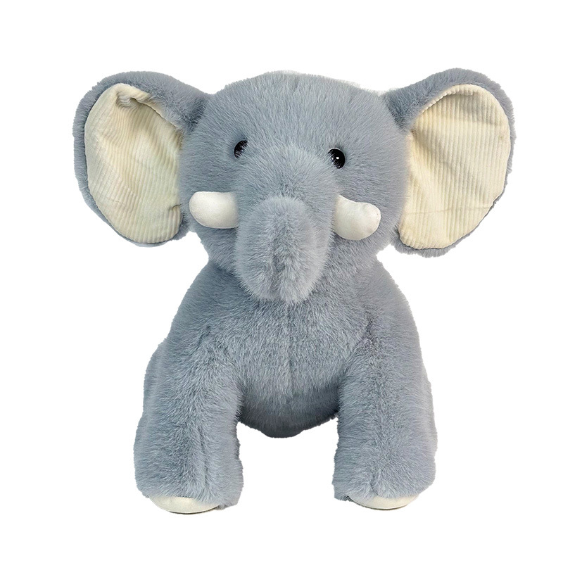 Muñeca de elefante de peluche muñeca niña niño mono linda niña sosteniendo una muñeca grande para dormir