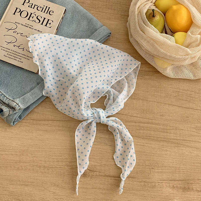 Bufanda de seda nuevo estilo protector para el cuello bufanda para el cuello pequeño y fresco pañuelo floral a cuadros cinturón para el cabello para atar el cabello bufanda triangular multiusos para atar la cintura