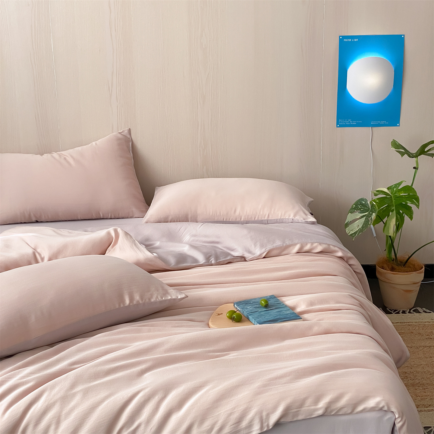 Conjunto de cama lenzing tencel com capa de edredão e lençol_voghion.com