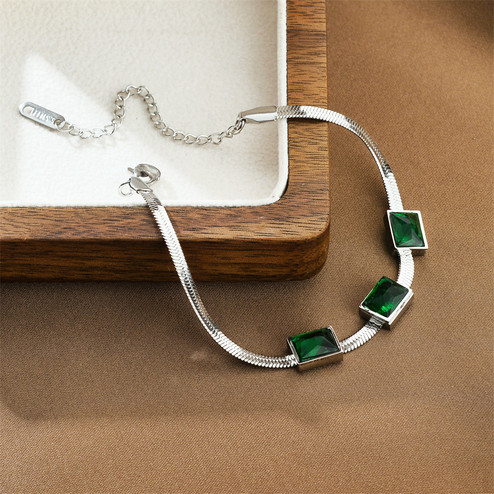 Joyas transfronterizas europeas y americanas Pulsera de acero de titanio de todo fósforo Versión coreana del temperamento bohemio Pulsera de acero de titanio que no se desvanece Joyería femenina
