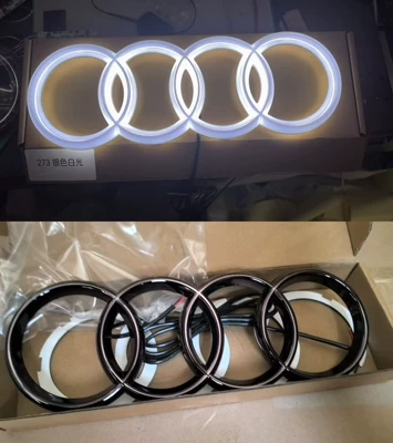 Car logo, Audi Four-Ring Logo Q3Q5La5A6A4L Center - 285mm-black-white-light