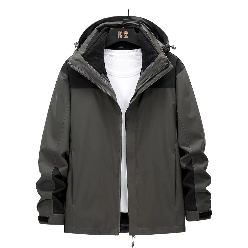 Ветрозащитный водонепроницаемый альпинистский костюм «Три в одном» для осени, съемный мужской и женский парный рыболовный костюм из двух частей