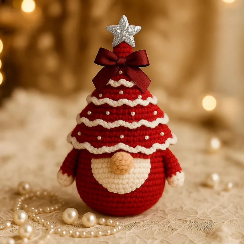 DIY Crochet Christmas Tree Gnome Kit DIY 钩针圣诞树侏儒套件|undefined