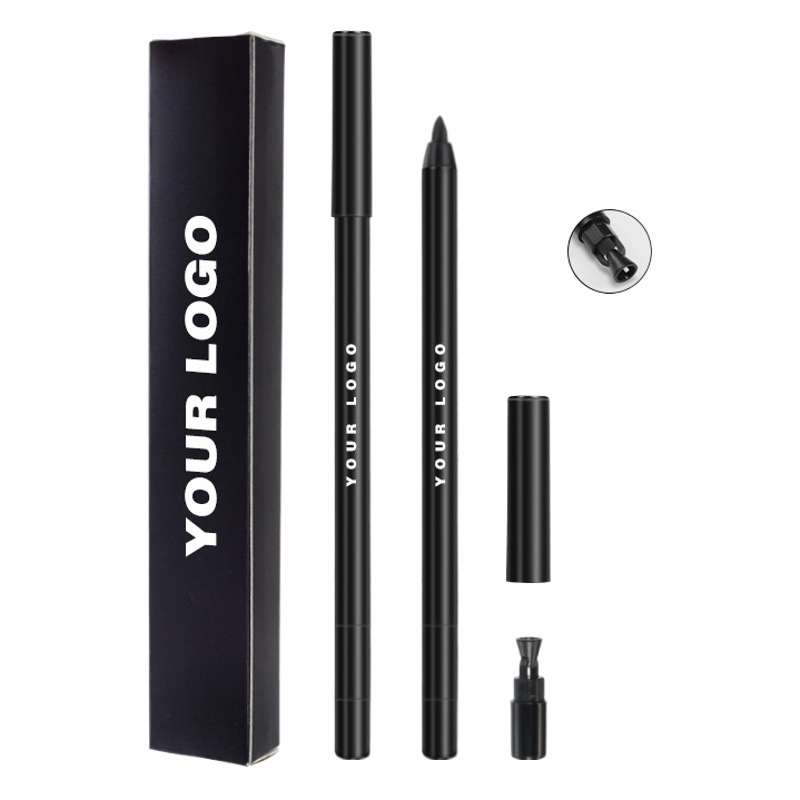 International Station Eyeliner Gel Pen with Built-In Pencil Sharpener Waterproof Eyeliner Gel Pencil Without Logo Eyeliner