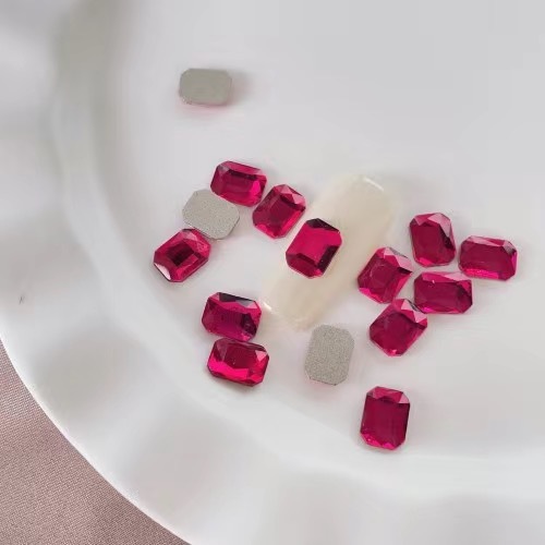 6x8mm 길이의 팔각형 핑크