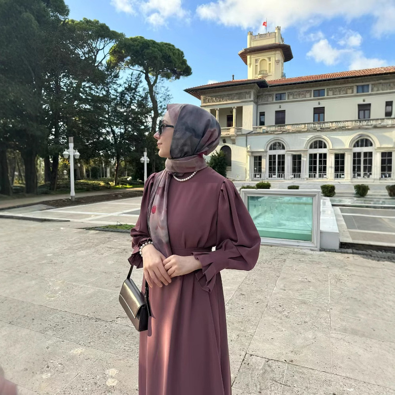 2024 New Foreign Trade Women's Clothing Slim-Fit Elegant Waist-Cinching Long Gown Dress