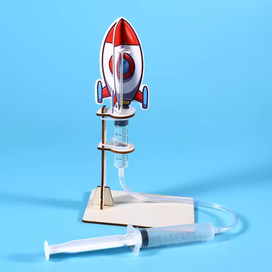 Technology Production small invention children's handmade rocket launcher kindergarten assembled educational toy material package stem