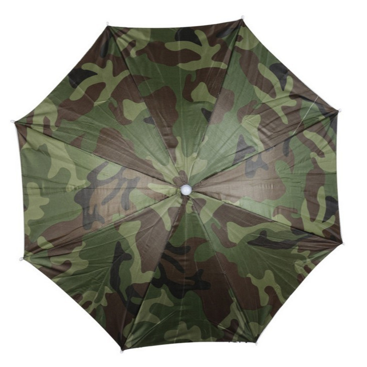Sombrero-paraguas para pesca con camuflaje, protección solar y lluvia
