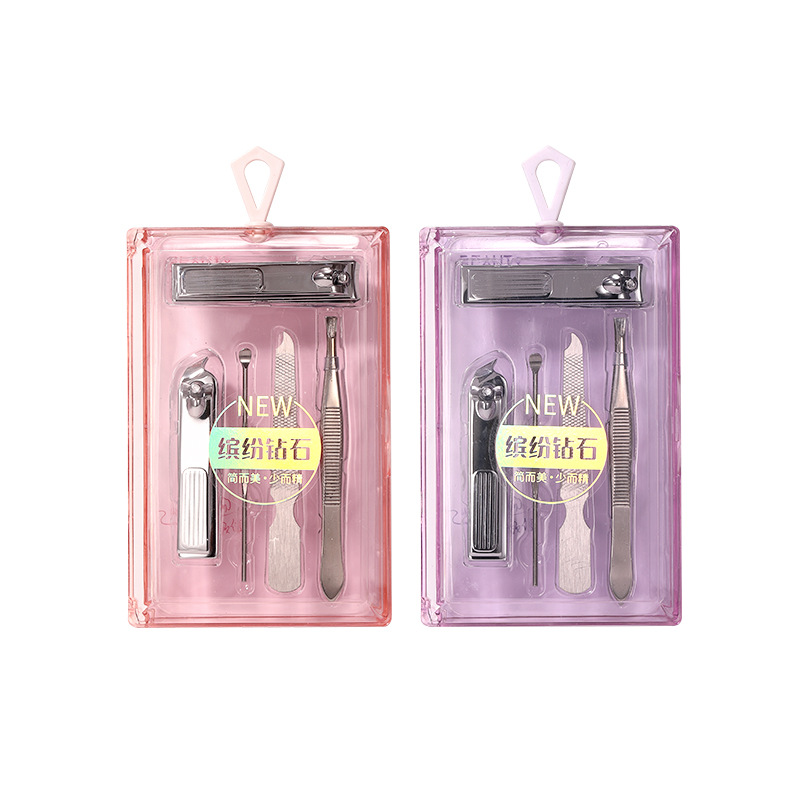 Lmltop 5-piezas conjunto de acero inoxidable cortaúñas oído excavación ceja clip uñas herramientas traje sy553