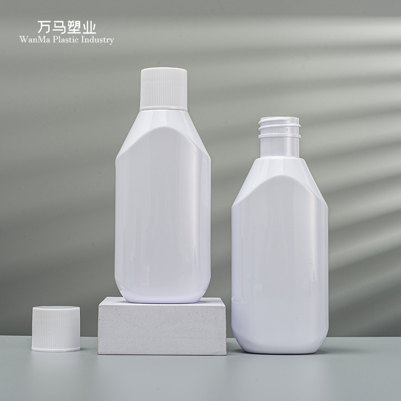 厂家批发漱口水塑料瓶扁瓶空瓶口腔清洁一次性透明pet医药分装瓶
