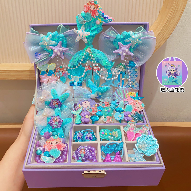 Snowflake bolsos para niñas princesa Aicha niños mochilas para niñas sirena caja de regalos set 1 de junio