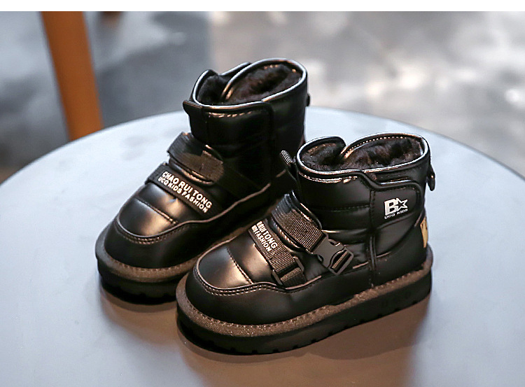 Bottes de neige d'hiver pour enfant chaussures fourrées chaudes_voghion.com