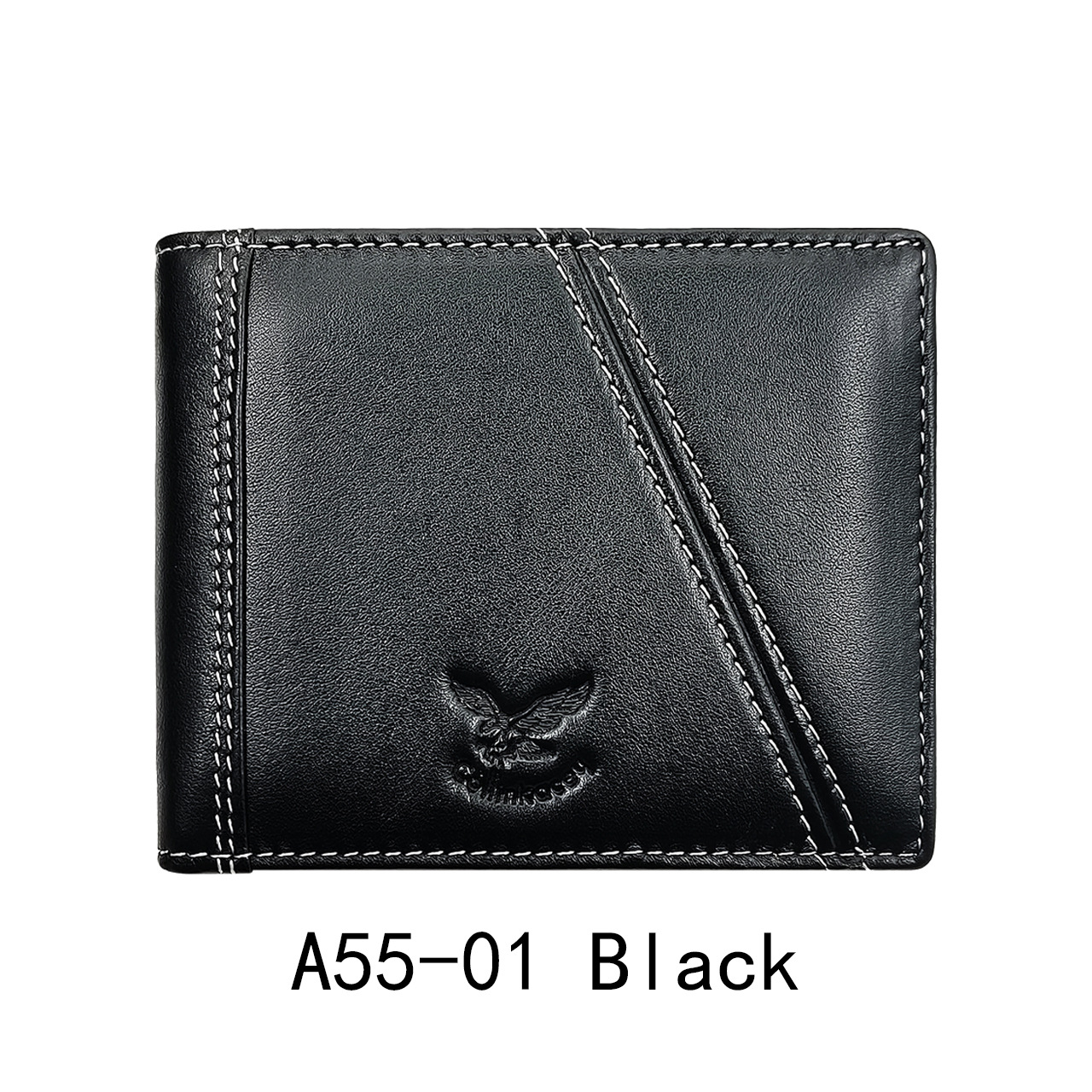 Nueva Cartera de piel de vaca de los hombres de la bolsa de identificación ocasional de la moda corto de plata bolsa de negocios multi-tarjeta de la cartera de fábrica al por mayor