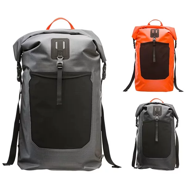 Factory Customized 30L Outdoor Mountaineering and Camping Waterproof Backpack, Multi-Functional Waterproof Bag for River Rafting and Adventure
