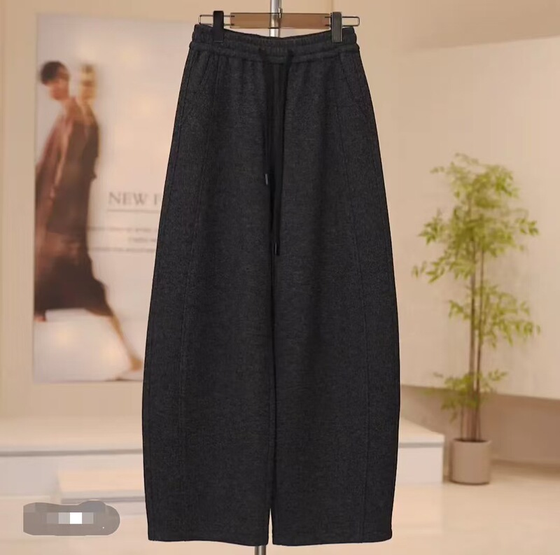 High-Waisted Wide-Leg Casual Pants for Women, New Autumn Style, Drawstring Elastic Waist, Straight-Leg Pants, Versatile, Slimming, Drapey Long Pants High-Waisted Wide-Leg Casual Pants for Women, New Autumn Style, Drawstring Elastic Waist, Straight-Leg Pants, Versatile, Slimming, Drapey Long Pants
