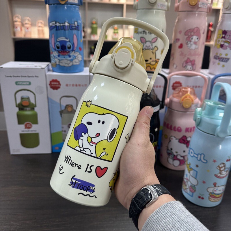 卡通儿童吸管保温杯男女小学生高颜值不锈钢杯子水壶便携水杯|undefined