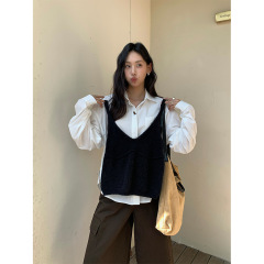 广州黄峥气质简约百搭显瘦镂空吊带背心女短款叠穿显瘦上衣530071