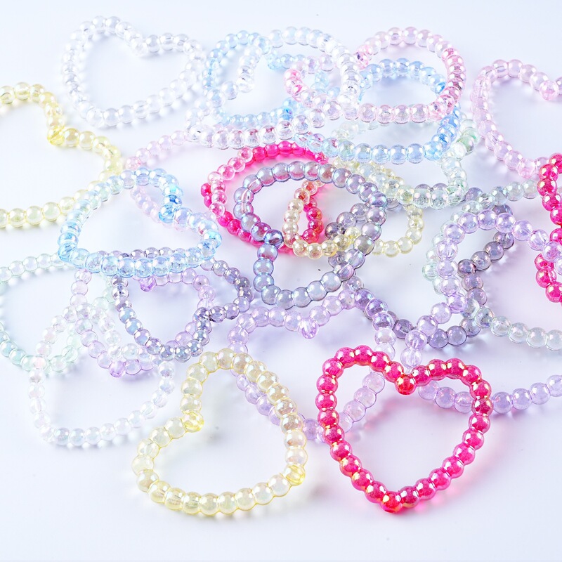 8-Color Hollow Pearl Heart-Shaped Beads Ab Color Straight-Hole Beads DIY Spacer Beads Earrings Jewelry Accessories 8-Color Hollow Pearl Heart-Shaped Beads Ab Color Straight-Hole Beads DIY Spacer Beads Earrings Jewelry Accessories