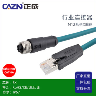 ����Ethernet�f�hM12��̫�W��ˮ�B����8оX���a�DRJ45��ĸ�^���|