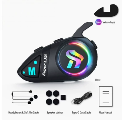 Motorcycle helmet Bluetooth headset LX6, Motorcycle Helmet Headset - soft-wheat-wire
