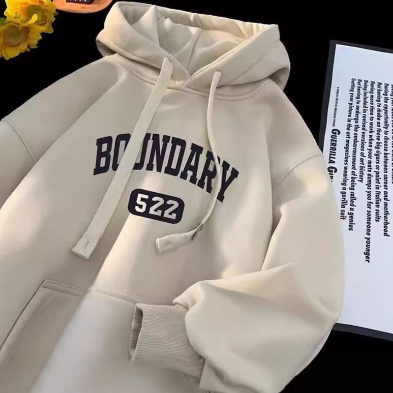 2024 Spring and Autumn Heavy New Hooded Sweater Men's Youth American Style Retro Casual Men's and Women's Hoodie Clothes