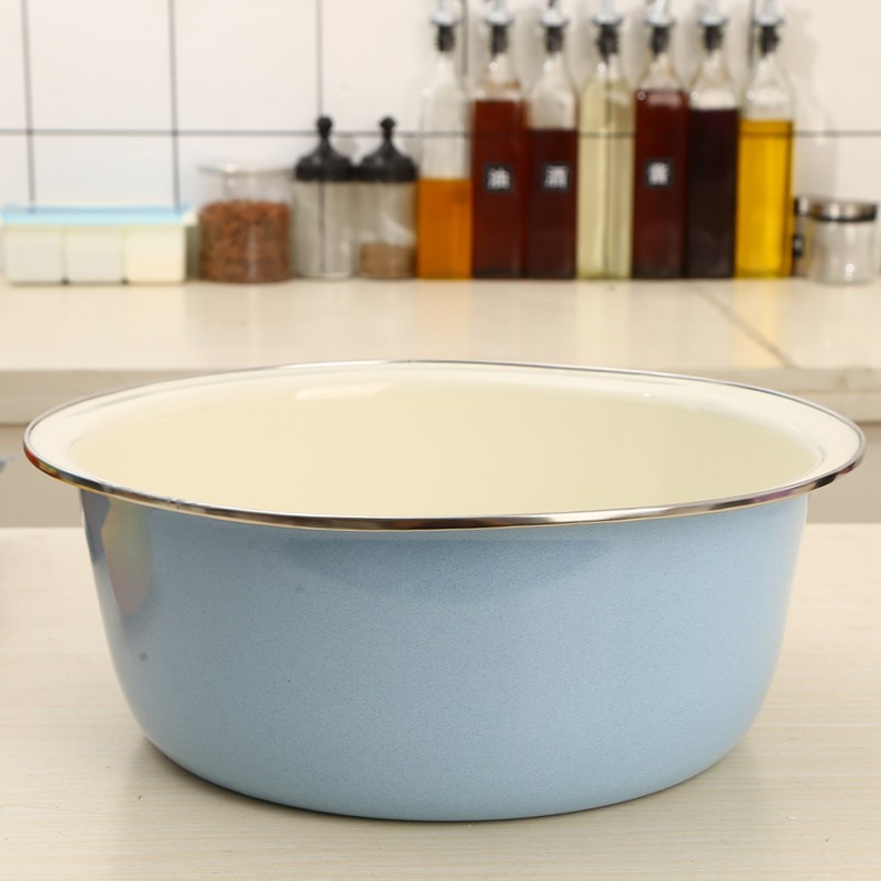 Ouli casa cocina cuenca de sopa de esmalte y cuenca de huevo cuenca de lavado de verduras cuenca de esmalte cuenca de mezcla
