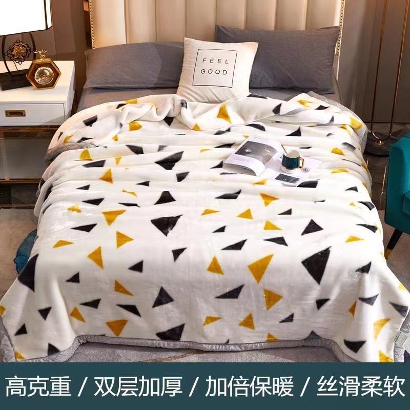 빠른 더블 두꺼운 라셀 담요 겨울 웨딩 담요 싱글 양면 양털 담요 학생 기숙사 정오