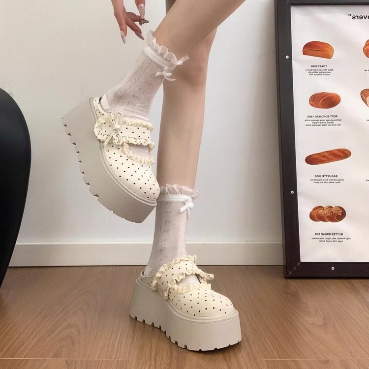 Muffin fondo grueso de hadas con cabeza de viento medio zapatillas para mujeres 2026 nuevas zapatillas de verano Mary Jane Burken