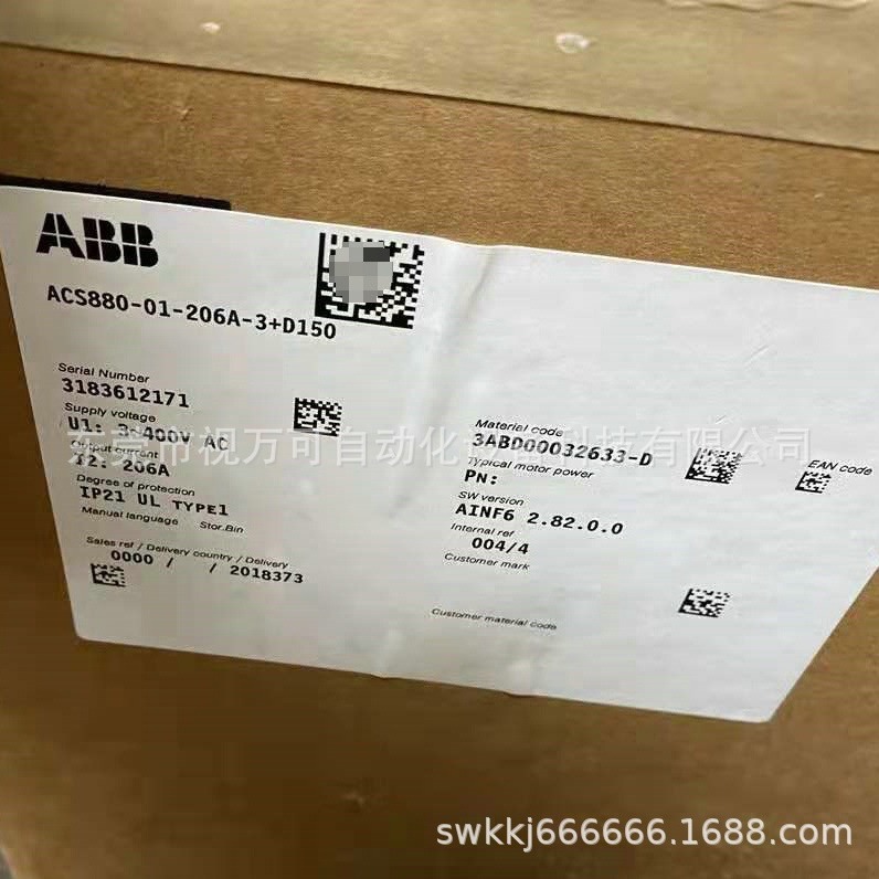 ACS880-01-206A-3+D150 供应全新ABB变频器库存现货包邮议价