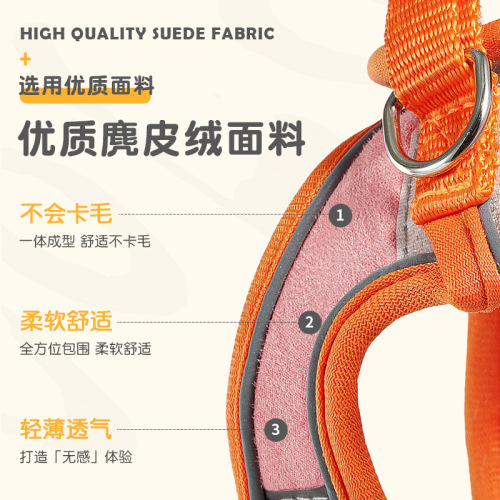 Cat Harness Cute Backless Harness Anti-escape for Kittens Magic Tape Safety buckle Reflective Pet Cat Leash