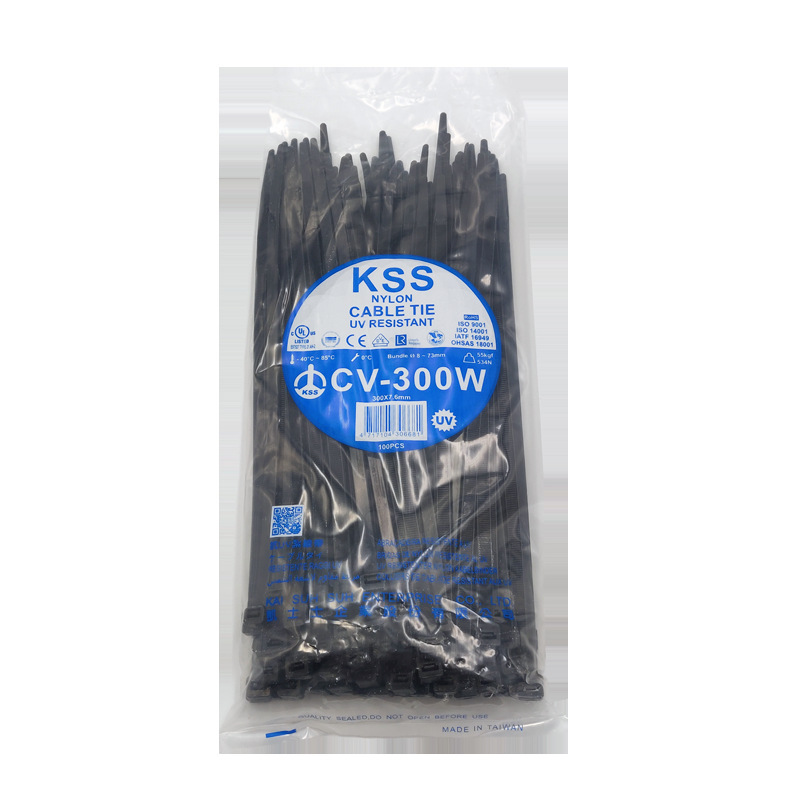 台湾KSS耐候扎带CV-300W凯士士抗紫外线扎带7.6*300抗老化扎带