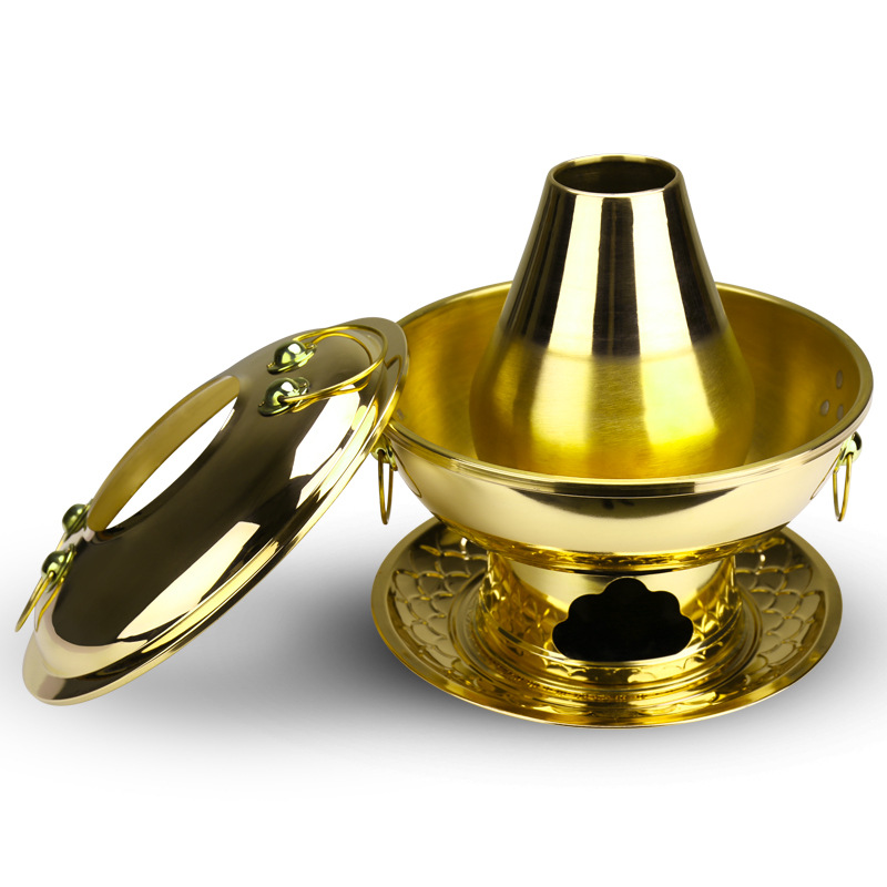 真銅加厚純黃銅木炭銅火鍋什錦銅鍋鴛鴦紅銅涮肉銅火鍋暖鍋