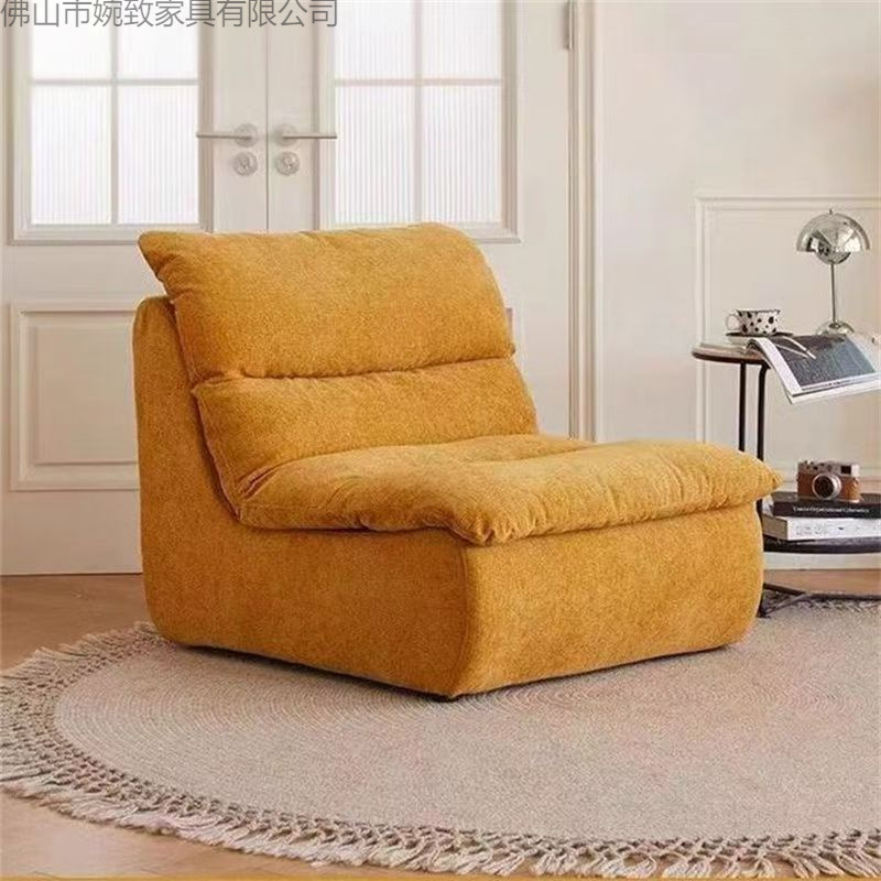Vacuum Compressed Single Sofa Recliner Living Room Bedroom Balcony Internet Celebrity Leisure Reclining and Sleeping Fabric Lazy Sofa