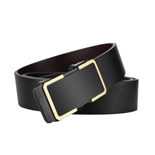Belts for men wholesale Genuine leather toothless automatic buckle business foreign trade belt Manufacturer wholesale embossed LOGO belts