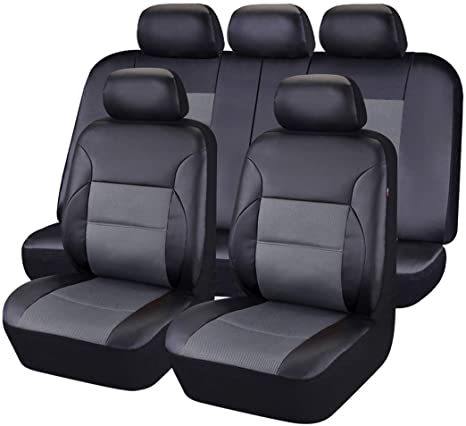Foreign trade cross-border PU leather Foreign Trade car artificial leather 5-seater car universal arc sandwich stitching leather seat cover