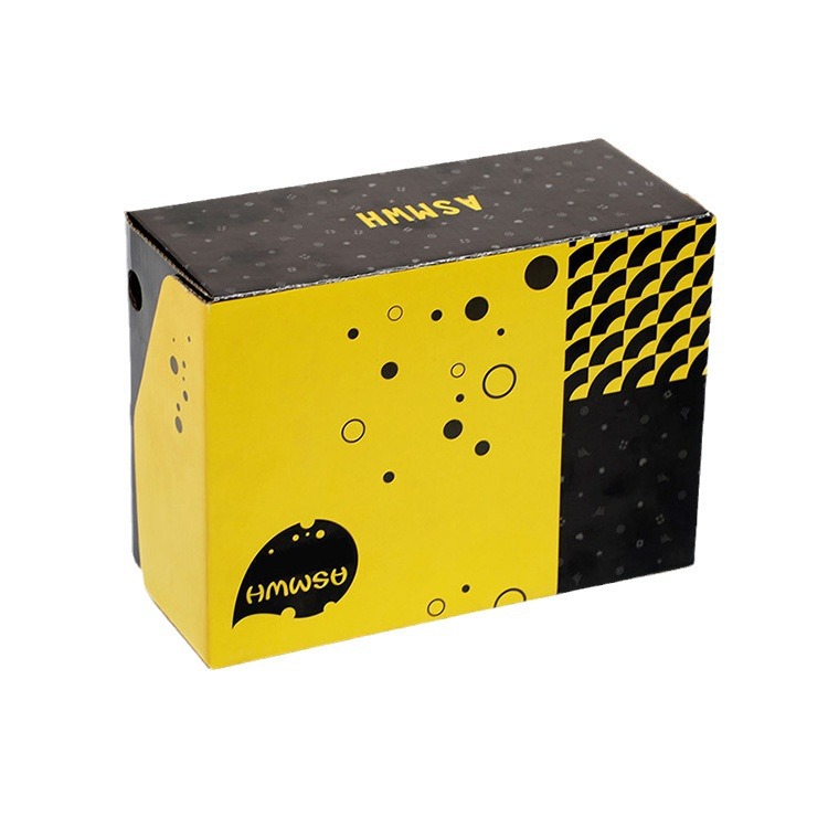 牛皮纸鞋盒瓦楞收纳盒子彩印包装盒制做折叠鞋盒翻盖纸盒