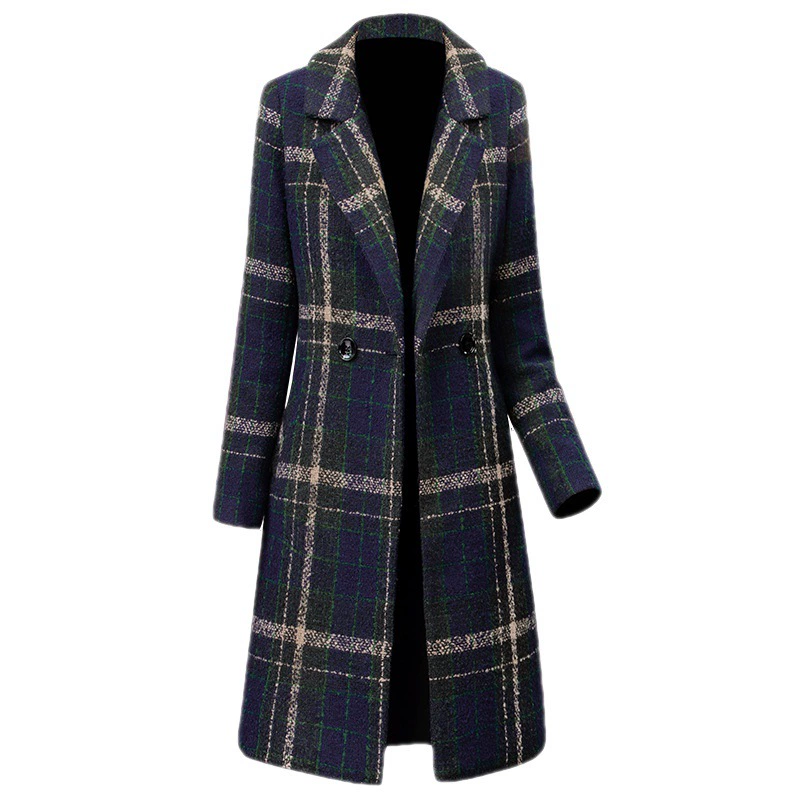 Winter woolen coat, fashionable long suit, jacket, 2023 collection, mid-length